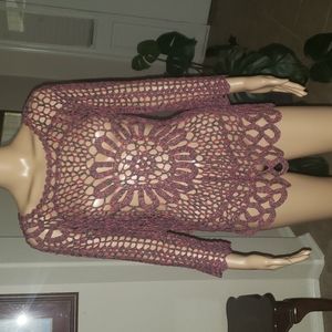 Tempo Paris s crocheted long sleeve top